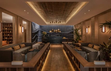 Diseño de interiores para la entrada de hotel en barcelona