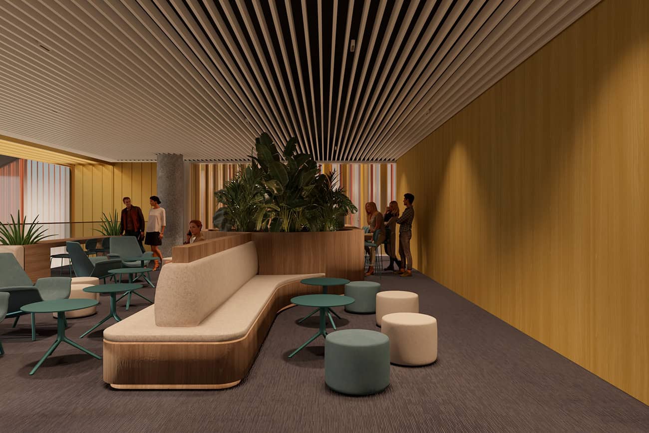 Interiorismo zonas colaborativas oficinas Almeria