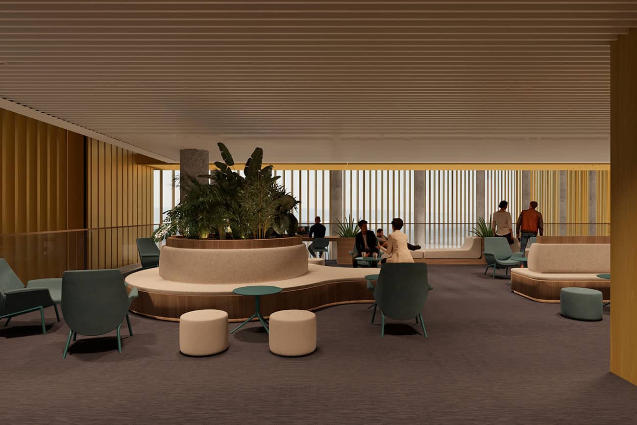 Diseño de interiores zonas colaborativas oficinas Almeria