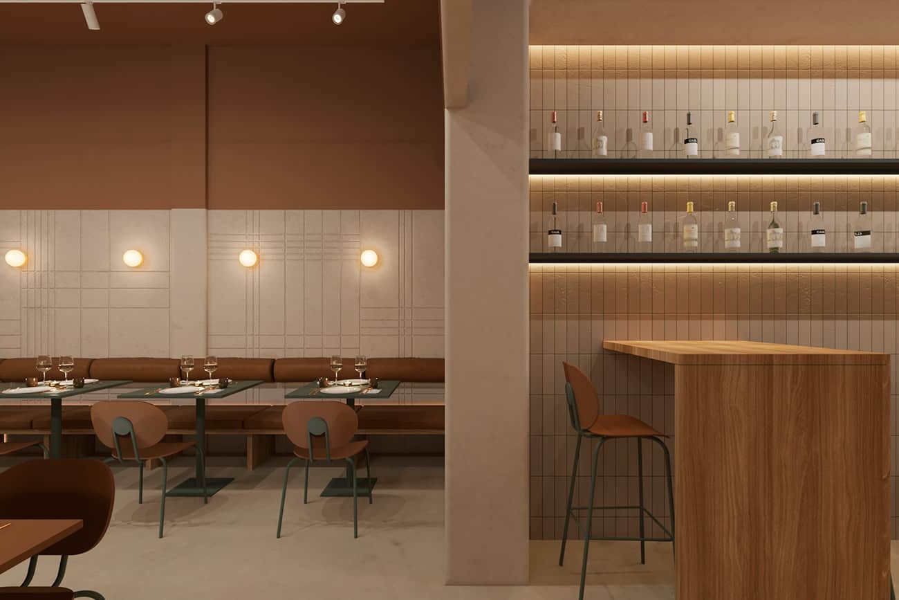 Interiorismo de restaurante en Barcelona